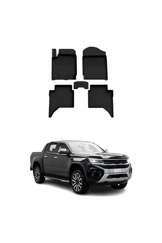 Volkswagen Amarok 2022-2026 Uyumlu 4d Havuzlu Paspas Kauçuk Siyah 5 Parça
