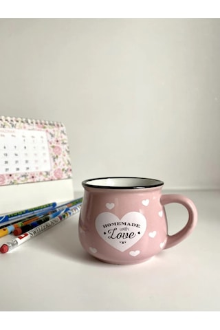 Kupa Fincan Bardak 150 Ml Hediyelik - Pembe Pembe