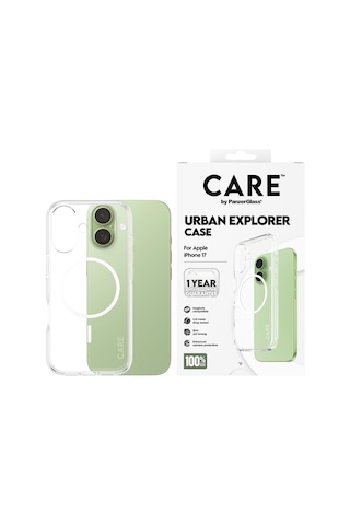 Care By Panzerglass Flagship Apple Uyumlu iPhone 17 Transparent Urban Explorer Beyaz Magsafe Kılıf