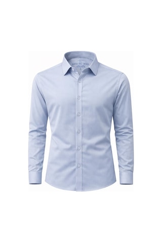 Atilla Özer Hod Be Hod Slim Fit Uzun Kol Erkek Gömlek - 7535 Buz Mavi
