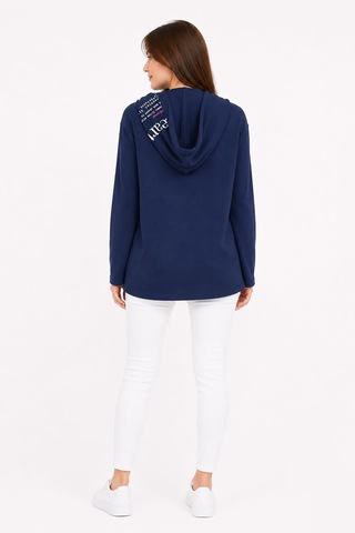 Neden Tekstil Kadın Kapüşonlu Lacivert Sweatshirt
