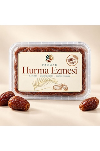 Katkısız Doğal Hurma Ezmesi - %100 Hurma Püresi 500 Gr