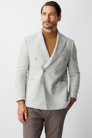 Erkek Gri Slım Fıt / Dar Kalıp Geniş Kırlangıç Ceket-20009 Gri