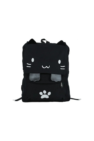 Zyzqstore Sevimli Kedi Nakış Okul Laptop Sırt Çantası Karikatür Kedi Çok Renkli Sırt Çantası Çok Renkli