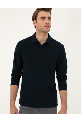 Pierre Cardin 50294438-vr033 Slim Fit Basic Erkek Sweatshirt Lacivert