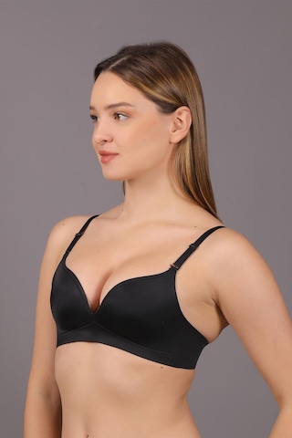 Cotonhause Kadın Lazer Kesim İnce Süngerli Siyah Hayalet Sütyen C5t4n1o633 001