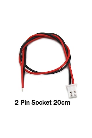 Jst-xh 2.54mm 2 Pin 26awg 20cm Tek Damarlı Dişi Bağlantı Kablosu