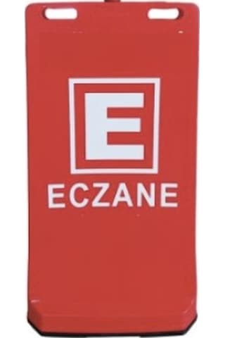 Eczane Baskılı Çift Yön Ultra Levhalı Reklam Dubası Kırmızı Renk 7.5 Kg