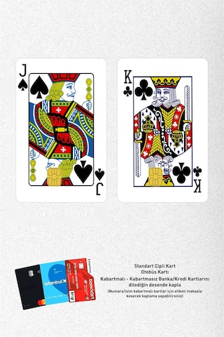İskambil Kâğıdı Jack Maça Ve Sinek Papazı Kredi Kartı Kaplama & Sticker Standart