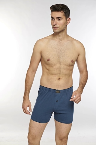 Kolcu Önü Düğmeli Erkek Havlu Bel Boxer K13230 - İndigo İndigo