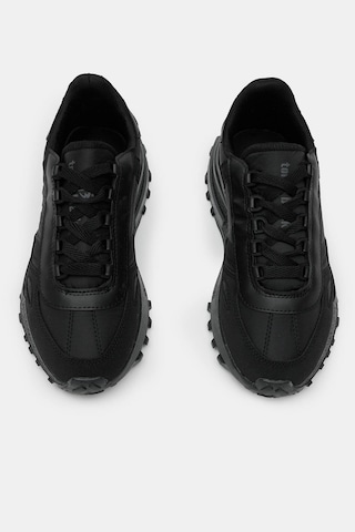 Tonny Black Kalın Termo Taban Yazı Detaylı Retro Stil Günlük Unisex Siyah Spor Ayakkabı Tbhkn005 Siyah