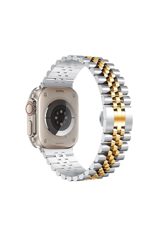 Apple Watch Seri 2 3 4 5 6 7 8 Se Ultra Uyumlu 38 40 41 Mm Uyumlu Paslanmaz Çelik Rolex Saat Kordonu