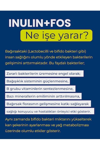 Aprivex Inulin + Fos Prebiyotik Lif Takviyesi 30 Günlük Saşe