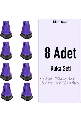 Rebuwo 8 Adet Modüler Kuka Seti Mor