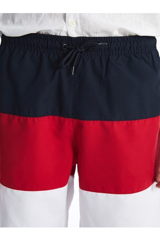 Lcw Swımwear Lacivert Kısa Boy Renk Bloklu Erkek Deniz Şortu
