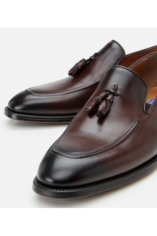 Hotiç Erkek Deri Kahverengi Püskül Detaylı Klasik Loafer 02ayh305270a480 Kahve-brown Kahverengi