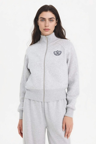 Defacto Loose Fıt Baskılı Fermuarlı Sweatshirt G8117ax26spgr256 Gri-gr256