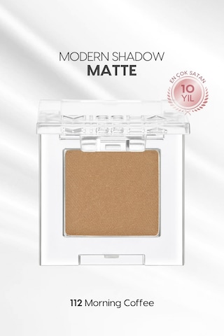 Yumuşak Dokulu, Dökülme Yapmayan Mat Tekli Göz Farı Modern Shadow Matte 112 Morning Coffee 112 Morning Coffee