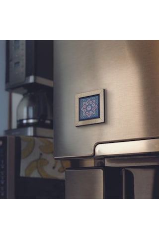 Anadolu Selçuklu Çini Motifi Baskılı Mdf Magnet 7x7 30
