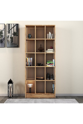 Efe Çok Raflı Kitaplık Çam - Ktb0302 Beyaz