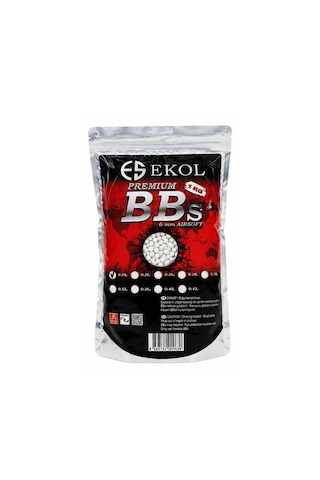 Ekol 0.30gr 1 Kg 6mm Plastik Airsoft Bb Beyaz