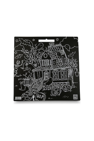 Akademi Çocuk Funny Mat Black Tebeşirli Korku Evi
