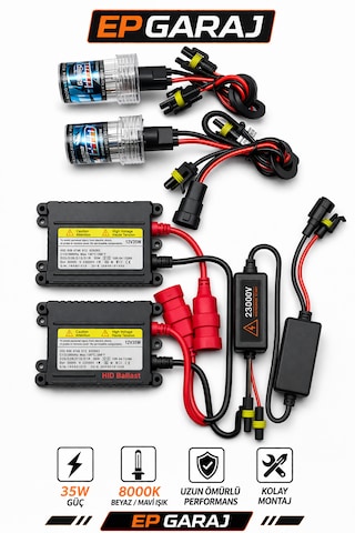 Üniversal Bütün Araçlara Uyumlu 9005 Hb3 35w 8000k Hıd Xenon Far Seti