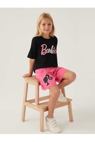 Barbie Kız Çocuk Şortlu Takım 9-14 Yaş Siyah 17214703g24s1-1 Siyah