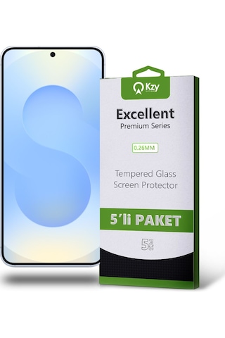 Galaxy S25 İle Uyumlu Temperli Ekran Koruyucu Kırılmaz Cam Ekonomik 5'li Paket