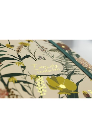 Pulko Notebook Every Day Is A Fresh Start Serisi, 14x20cm , 90gr. Ivory Kağıt, 192 Sayfa, Esnek Kapak, Düz, Koyu Yeşil