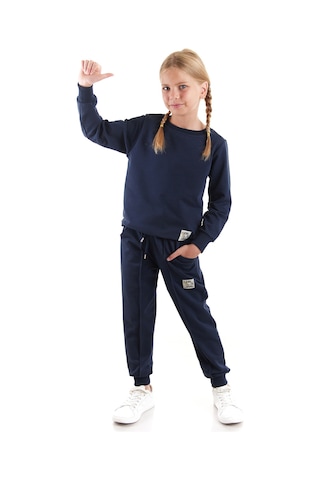Ahengim Kız Çocuk Back To School Pamuklu Trend Eşofman Takımı Ak2529 Lacivert