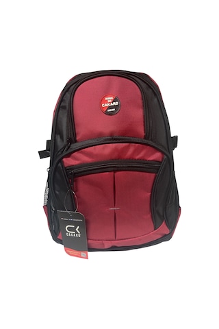 Su Geçirmez Kalın Ortopedik Çok Bölmeli Laptop Okul Gezi Seyahat Kamp Sırt Çantası Büyük 30x47cm Kırmızı