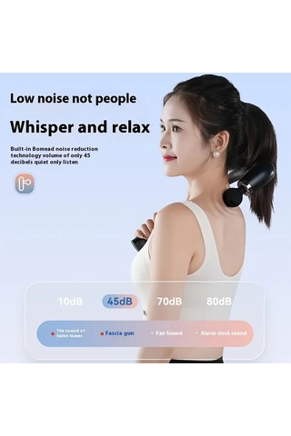 Fochsia Hooke Green Derin Doku Kas Gevşetici Masaj Tabancası Uzun Saplı 9 Masaj Modu 9 Şiddet Ayarı 4 Başlık Düşük Gürültü Usb Şarj Lcd Ekran Gri