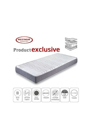 Heyner Soft Ortopedik Yaylı Yatak Gray Coton 70 x 120 CM