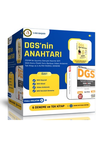 2025 Dgs Nin Anahtarı Hazırlık Seti Tek Kitap Ve Denemeler