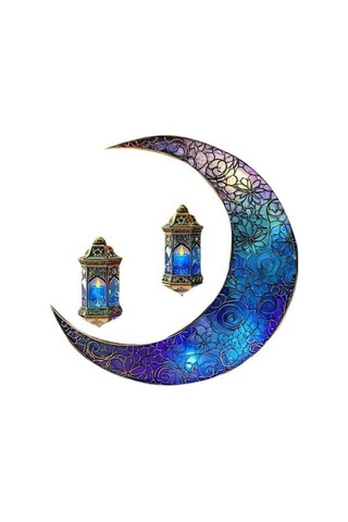 Pazly Tatil Suntek Mübarek Için Eid Dekoru Dekorasyon Cm Ay Asma Akrilik 20x20 Xm 20x20 Cm