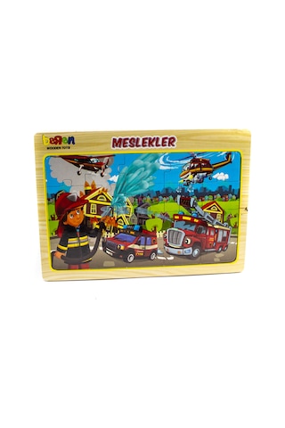 Ahşap Puzzle Meslekler 20 Parça Puzzle Çarpım Tablosu