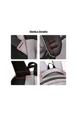 Createtech Yan Çanta Bilgisayar Omuz Askılı Seyahat Çantası 18-49 İnç Usb Bölmeli Çok renkli