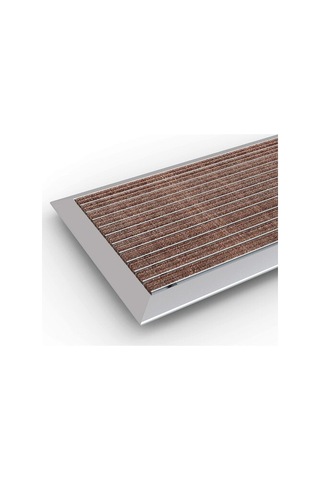 Arfen Halı Üst Yüzeyli Alüminyum Paspas - Kahverengi 40X70 Cm