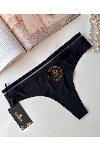Orijinal Lazer Kesim Spandex Invisible Dikişsiz Transparan Detayl Siyah