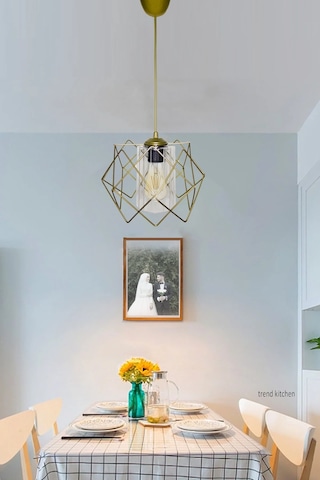 Trend Kitchen Gold Tasarım Şeffaf Mika Camlı Avize Gold