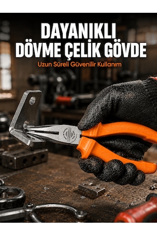 Shnstore Uzun Çene Tasarımlı Dövme Çelik Kargaburun Hassas Kavrama Performansı Shntknd0720