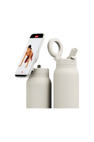 Ringo Pro Pipetli, Telefon Tutuculu Termal Çelik Termos 950 Ml Bej