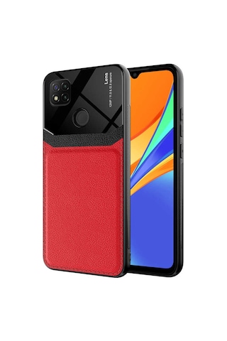 Xiaomi Redmi 9C Kilif Lens Deri Görünümlü Tpu Kapak 499746322