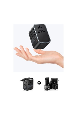 25w Evrensel Seyahat Şarj Adaptörü Fiş Priz Dönüştürücü /1xusb/2x