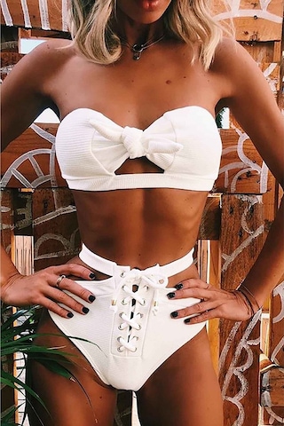 Angelsin Özel Tasarım Bikini Üstü- Siyah