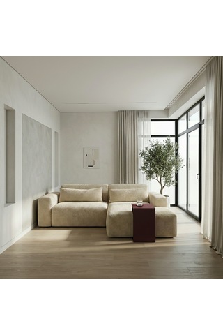 Metal Koltuk Üstü C Sehpa Modern Minimal Yan Sehpa Bordo