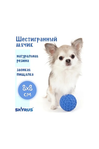 Skyrus Köpekler İçin Altıgen Lastik Top 8x8x8cm 210526194
