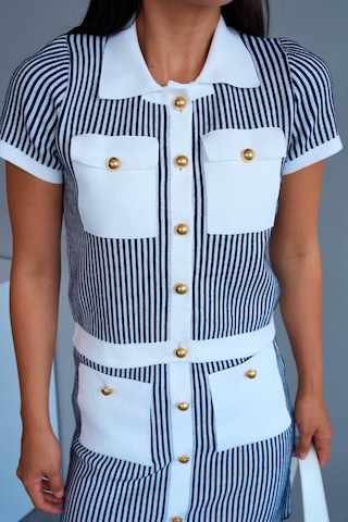 Moderie Butik Cepli Etek Takım - Kemik-lacivert Lacivert