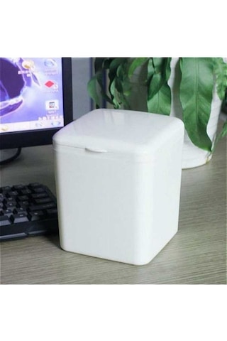 Tongxida Yaratıcı Küçük Yatak Başucu Çöp Kutusu Beyaz Beyaz